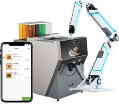 ห้องครัวขนาดเล็กทำอาหารเชิงพาณิชย์หุ่นยนต์สำหรับร้านอาหารไฟฟ้าอัจฉริยะผัดกระทะเครื่องทำอาหารหุ่นยนต์